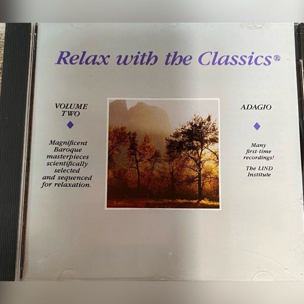 Vintage Relax With The Classics CD Vol 2 Adagio Baroque LIND Institute 1989 Musi